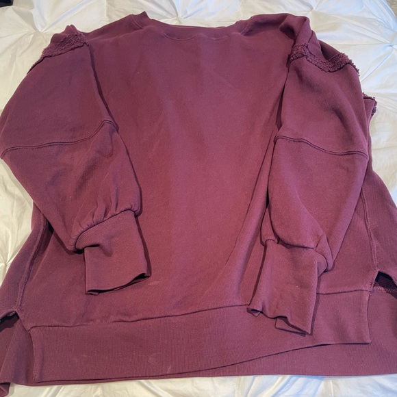 Three Dots Tops - Oversized sweatshirt in burgundy